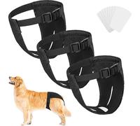 (As show, One size) Menstrual Panties For Dogs 3 Pack (xl), Physiological Periods Panties For Dogs With 9 Sanitary Pads, Washable Reusable