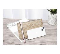 (As show, One size) Men'swomen Wallet Business Casual Clutch Bag Large Capacity Mobile Phone Bag Business Bags European And American Fashion Bags-Brown and Pink
