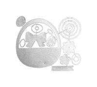 (As show, One size) Metal Die Cuts Easter Egg Rabbit Embossing Stencil Cutting Dies for Card Making Scrapbooking Paper Craft DIY Template