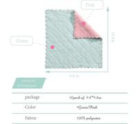 (As show, One size) Microfiber Cleaning Cloth, Double-Sided Microfiber Towel Lint Free Highly Absorbent . Size:9.8"x9.8", Pack of 10
