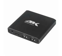 (As show, One size) Mini 4K 265 Advertising Player Media Player Support TF Card USB Disk 1080P Full HD MultiMedia HDD Player EU PLUG