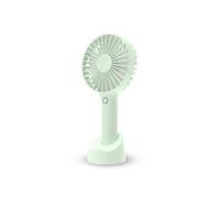 (As show, One size) Mini Hands Free Fan Rechargeable, 3 Wind Speeds 2500mAh Battery Capacity with Stand Base for Outdoor Walking green