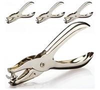 (As show, One size) Mini Papier 1 Trou Perforatrice, Perforateur De Poche Portable, 10 Feuilles En Une Seule Fois, Couleur Alatoire (4pcs)