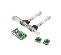 (As show, One size) Mini PCIe 2 Ports RS422 RS485 Db9 Com Half Size 17V352 Mini PCI Express Serial Port Industrial I/O
