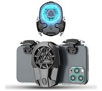 (As show, One size) Mobile Game Controller, [new Design] Pubg Game Trigger With Cooling Fan Sensitive Aim Controller Shooter Joysticks For Pubg/call Of Duty, Black