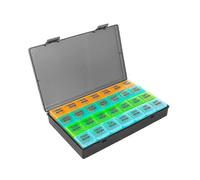 (As show, One size) Monthly Pill Organizer 1 Time A Day, with 28 Compartments 4 Weeks Pill Dispenser Box with Flip Lids