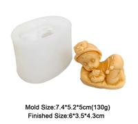 (As show, One size) Mother's Day Cute Baby Silicone Mold DIY Handmade Soap Candle Gypsum Making Mould Baking Chocolate Cupcake Cake Decorating Tool