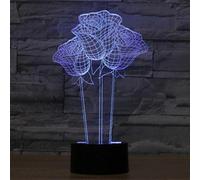 (As show, One size) Mothers Day Gift, YKL World Flower Night Light 3D Rose Table Lamp