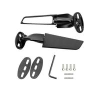 (As show, One size) Motorcycle Wind Wing Mirror Adjustable Rearview Mirror Rotating Side Mirrors Replacement For NINJA 250 300 400 650 H2 H4