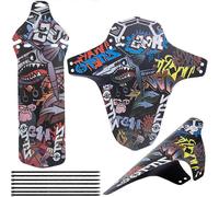 (As show, One size) Mountain Bike Mudguards, 2pcs MTB Bicycle Mud Guard Mudguards Fits Wheel Sizes 26", 27.5", 29", Black