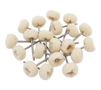 (As show, One size) Mounted Cotton Polishing Buff Wheel 2.35mm Shank Rotary Tools (white) (20pcs)