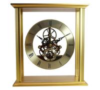 (As show, One size) Movement Round Decorative Table Clock Antiques Style Clocks Gear Wall Clock Metal Perspective Movement Clock Accessory