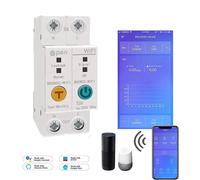(As show, One size) MSBD APP 2P 63A Din Rail WIFI Smart Energy Meter Power Consumption kWh Circuit Breaker Switch
