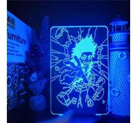 (As show, One size) My Hero Academia Eijiro Kirishima Boku no Led Anime Lamp 7 Colors Changing 3D Night Lights lampara for Home Decor