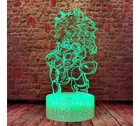 (As show, One size) My Hero Academia LED Light 3D Illusion MHA Deku Anime Lamp Izuku Midoriya 16 Colors Remote Kids Night Light for Boys