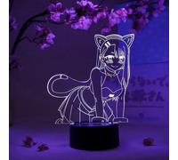 (As show, One size) Nagatoro Cat Outfit "Nekotoro" Otaku Lamp Don't Toy with Me, Miss Nagatoro Anime Lamp Figure Night Light, 16 Color RGB LED