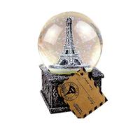 (As show, One size) Nativity Snow Globe Snow Tower Snowflake Snow Globe Home Desktop Decoration Eiffel Tower Music Box Paris Snow Globe