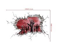 (As show, One size) New Halloween Window Stickers, Large Scary Demon Stickers for Halloween Party Decoration, Bloody Hands and Feet DIY Stickers for School Family Glass(X