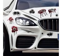 (As show, One size) New Halloween Window Stickers, Large Scary Demons Stickers for Halloween Party Decoration, Bloody Hands and Feet DIY Stickers for Glass Family School(
