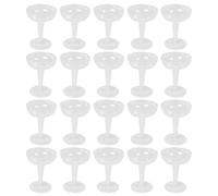 (As show, One size) New Plastic Champagne Disposable - 20Pcs Clear Plastic Champagne Glasses for Parties Clear Plastic