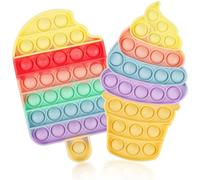 (As show, One size) [Newest Design] [UPGRAED Material] 2PCS Push Bubble Pop Fidget Sensory Toy, Autism Special Needs Silicone Stress Reliever Toy, Anti-Anxiety Squeeze Se