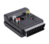 (As show, One size) Newest Switchable Scart Male To Female S-video 3 Rca Audio Adapter Convector