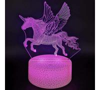 (As show, One size) Night Light lamp for Kids, 3D LED Light Unicorn 16 Colors Change with Touch and Remote Control Holiday and Birthday Gifts for Children