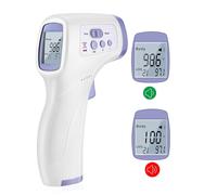 (As show, One size) No Touch Infrared Forehead Thermometer for Adults, Digital Thermometer Gun with Fever Alarm, LCD Display and Object Mode Function