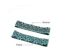 (As show, One size) Non-Slip Cloth Exercise Bands For Working Butt, Legs For Gym & Home Workout, Yoga (Leopard Print Medium Resistance - Size M)