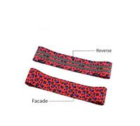 (As show, One size) Non-Slip Cloth Exercise Bands For Working Butt, Thighs & Legs For Gym & Home Workout, Yoga (Leopard Red Medium Resistance Size L)