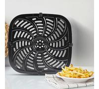(As show, One size) Non-Stick Food Separator Cooking Divider Air Fryer Mats Grill Cooking Pan Rack Kitchen-Safe Accessories for Chefman 8QT