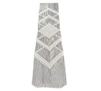 (As show, One size) Nordic Style Macrame Table Runner Hollow Out Handmade Woven Tassels Bohemian Rustic Tapestry Tablecloth Cover Decoration