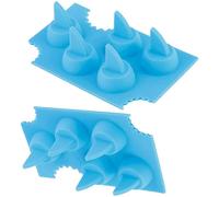 (As show, One size) Novelty Silicone Diy Mould Shark Fin Chocolate Jello Mould Mold Ice Cube Tray Tool freeze Maker 2 Pack From