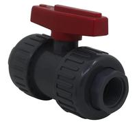 (As show, One size) OemClima PVC Ball Valve Thread Double Union Ball Valve Ball Valve for Swimming Pool Threaded Tube Valve
