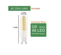 (As show, One size) OK-B 2pcs COB/Ceramic/Glass LED G4 G9 E14 Light AC/DC 12V/220V 3W 5W 7W 220V LED G4 Light G9 Bulb For Chandelier Replace Lamp