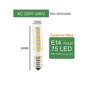 (As show, One size) OK-B 2pcs/lot LED Light Bulb Refrigerator Light Bulb Oven Salt Lamp Microwave Oven Range Hood Light E14 Indicator Lamp