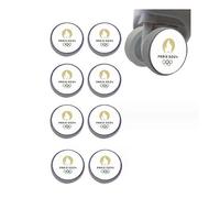 (As show, One size) (OlympicsLuggage Suitcase Wheel Covers, 8PCS Silicone Luggage Wheel Covers, Suitcase Wheel Protector, Reduce Noise Suitcase Wheel Covers for Most Lugg