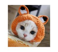 (As show, One size) OrangeS Suitable for Cats)Cap Funny Hat Funny Hat Cartoon Frog Shape Cap Green Color All-Match