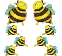 (As show, One size) Other Garden Decorative Pieces Bee Balloon Aluminum Foil Bee Balloon Bee Shape Balloon Yellow and Black Bee Balloon for Birthday Wedding Baby Shower P