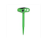 (As show, One size) Outdoor Solar Ultrasonic Animal Repeller Bird Repeller Cat Repeller Dog Repeller Mouse Repeller Ultrasonic Animal Repeller Grass Green