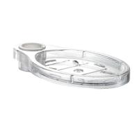(As show, One size) Oval Shower Soap Dish Clear Soap Holder Bathroom Height Position Adjustable Soap Tray