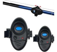 (As show, One size) Pack of 2 Volume Adjustable Fishing Alarms,Fish Bite Alarm Indicators