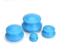 (As show, One size) Pack Of 4 Chinese Acupuncture Rubber Cupping Vacuum Massage Cellulite Therapy