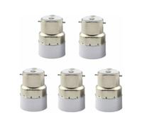(As show, One size) Pack of 5 Bulb Socket Converters B22 to E14 Socket Bulb Pass to Standard E14 Lamp Holder Adapter