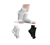 (As show, One size) pairs of Tieberg orthopedic compression socks, orthopedic compression socks, orthopedic socks (black and white)