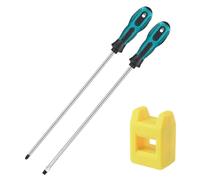 (As show, One size) Penggong 2pcs 12 Inch Slotted And Screwdriver Set Screwdriver With Rubber