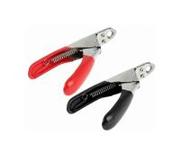 (As show, One size) Pet Nail Scissors Stainless Steel Dedicated Dog Nail Clippers Nail Clipper Cutter for Small Medium Dogs Cats(Black+Red)