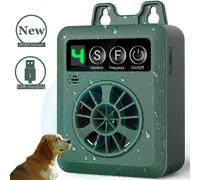 (As show, One size) Pet Ultrasonic Bark Suppressor, Dog Bark Stopper, Quiet 4 Strength Bark Stopper ToolRechargeable Self-Identifying Ultrasonic Bark Stopper(Green)