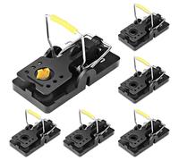 (As show, One size) Pige Souris, Piges Pression Rutilisables et Faciles Utiliser, Paquet de 6(A)