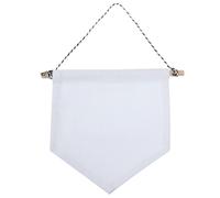 (As show, One size) Pin Display Pennant Banner Enamel Lapel Pin Badge Flag Plain Blank Canvas Wall Banner(White/S)